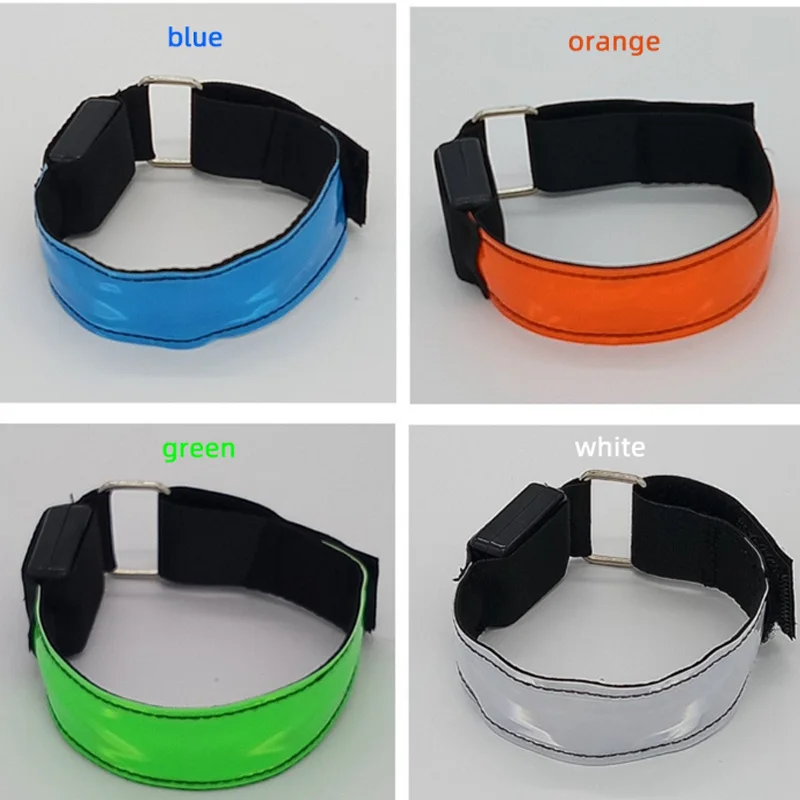 LED Light Luminous Night Running Armband Bracelet Night Reflective Safety Belt Sports Arm Band Cycling Concert Roller Light