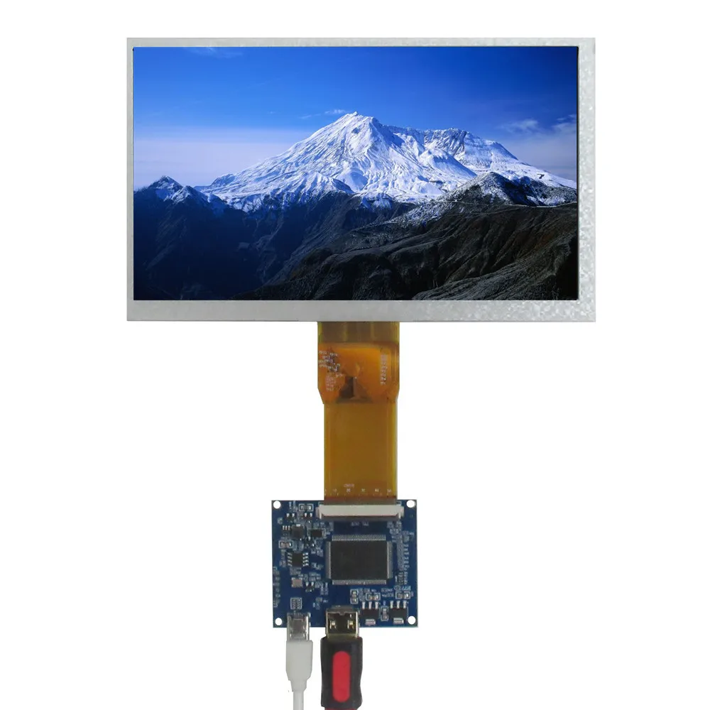 

7-дюймовый HD-экран, ЖК-дисплей, плата управления драйвером, Mini HDMI-совместимый для Lattepanda, Raspberry Pi Banana Pi, ПК, ноутбука, монитора
