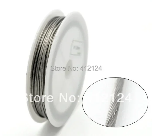 

1 Roll Beading Wire Steel Silver Tone For Charm Necklaces Jewelry DIY Finding 1mm Dia.