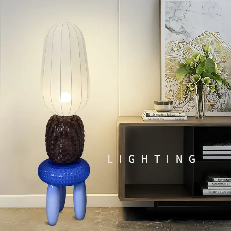 Lámpara de pie para sala de estar, de suelo a techo, estilo italiano, para dormitorio, lámpara de ambiente, lámpara de mesa vertical, lámpara de pie Milán, luz de pie.