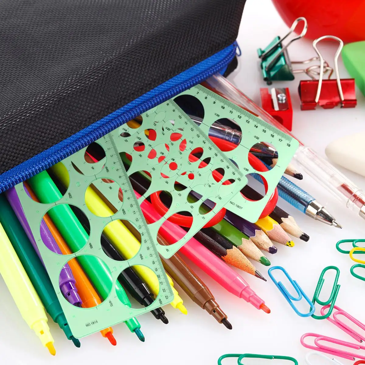 3 Pcs Drawing Templates Set Clear Scale Pattern School Office Architecture Measuring Tool Professional Rulers Kit Design