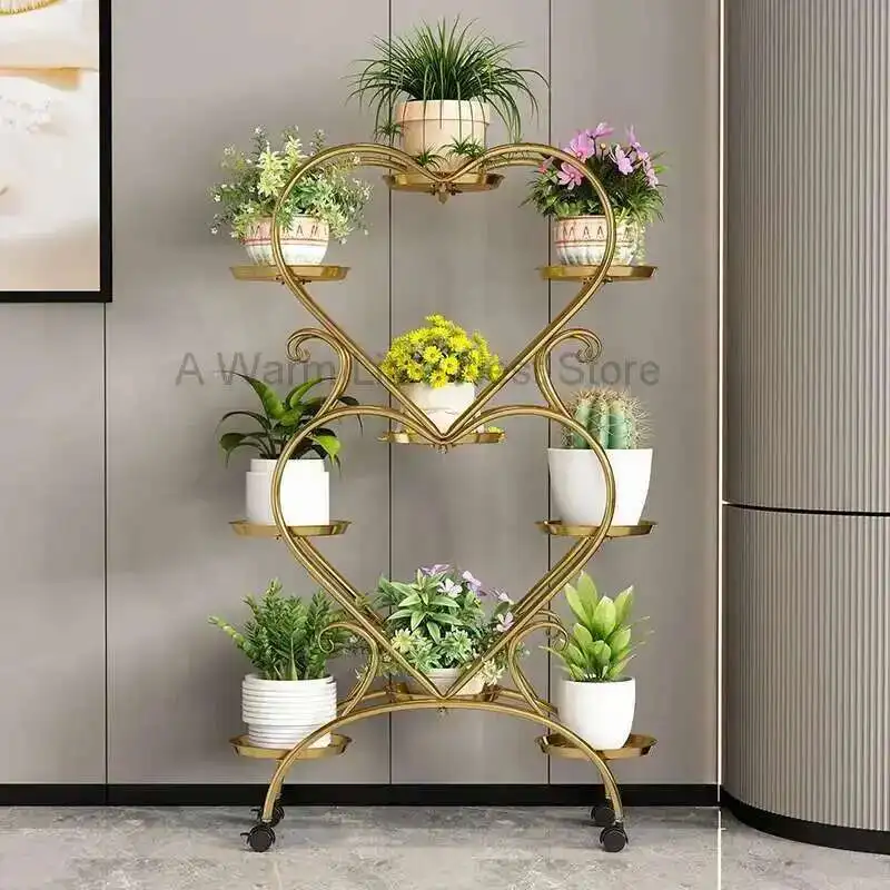 

Accessories Aesthetics Flower Rack Organizer Indoor Living Room Balcony Flower Rack Simple Plantenrek Furniture