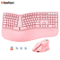 MEETION DirectorC2 Wireless Bluetooth Mouse Kit 2.4g Dual Mode Wireless Bluetooth with Grip Tray Ergonomic Keyboard Mouse Office