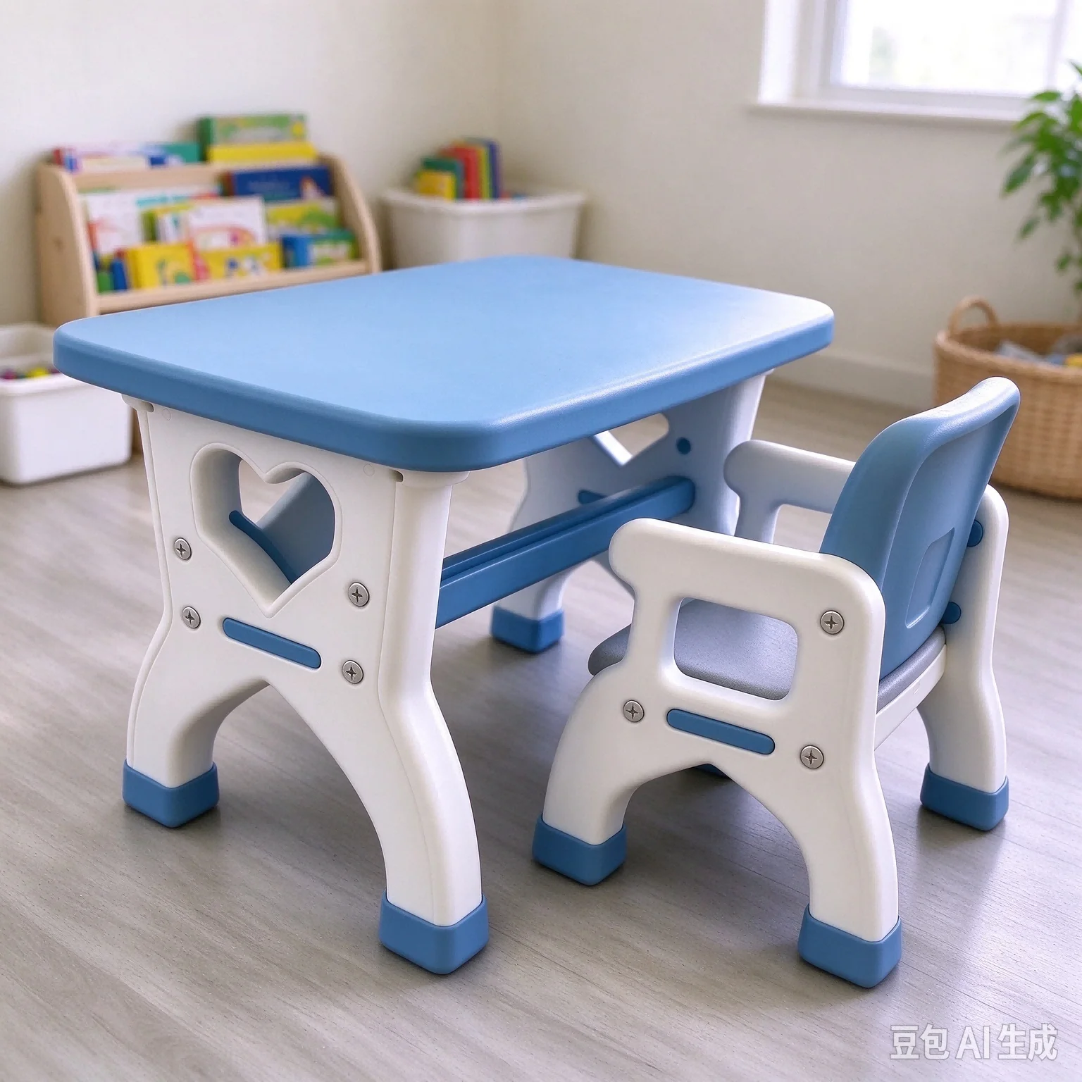 AOLIVIYA Kids Study Learning Table Classroom Table Nordic Eat Paint Write Multi School Reading Room Desk Chair Set