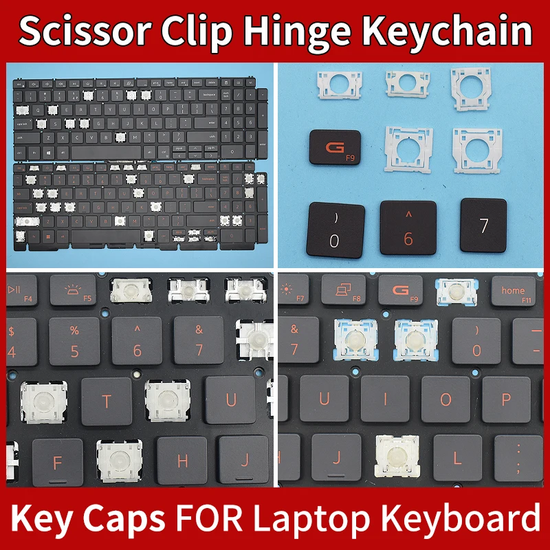 Replacement Keycaps Scissor Clip Hinge For Dell G15 5510 5520 5525 5511 5505 5515 15Pro-5518 key caps keyboard  Keychain