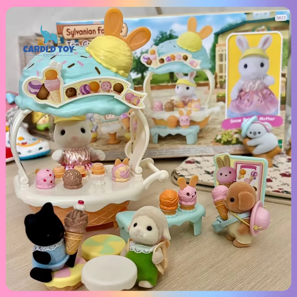 Nuove famiglie originali Sylvanian Fai finta di giocare Madre Koala Modello di motociclista Sorella più giovane Orso polare Mobili Giocattoli Giocattolo regalo