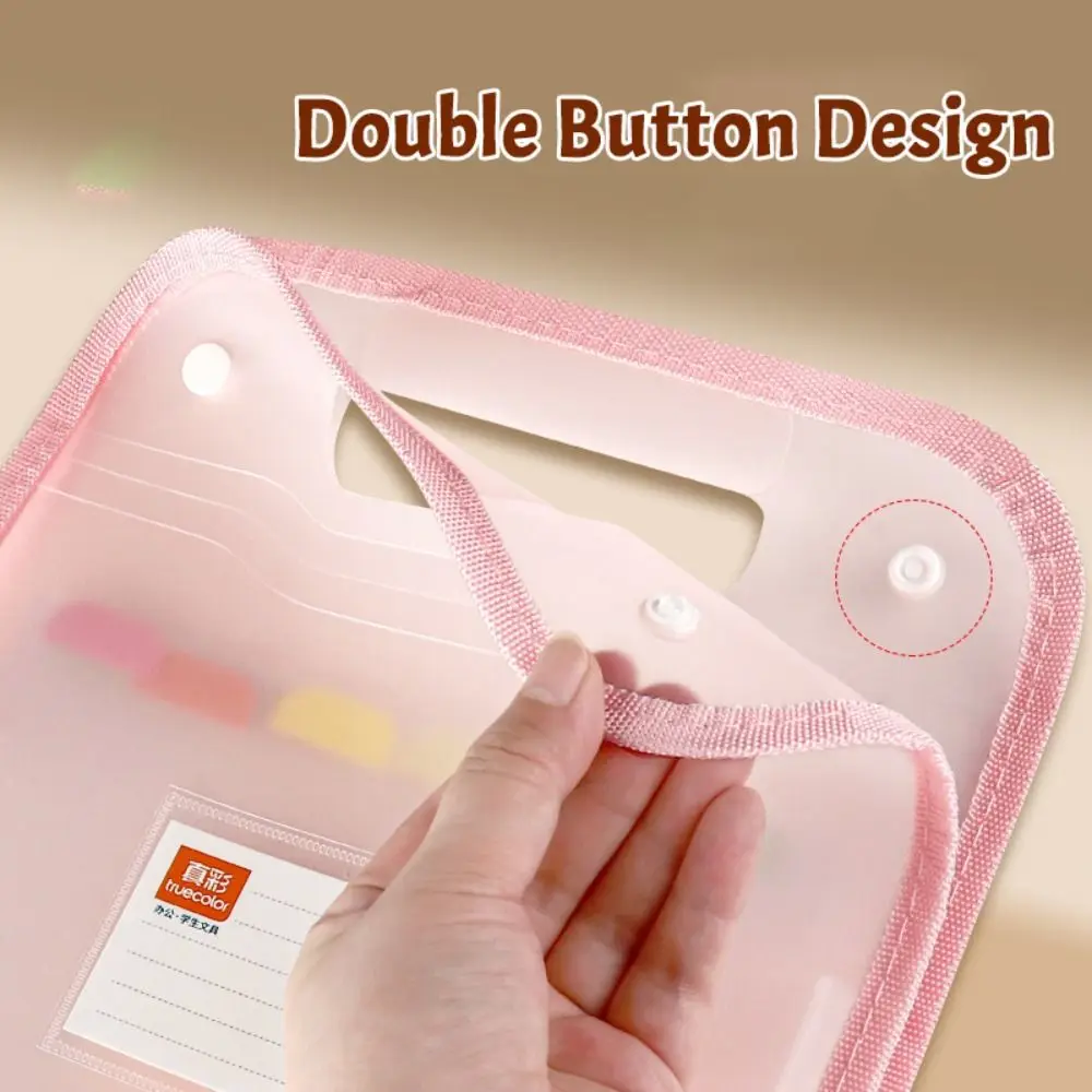 Cartoon PP A4 File Folder High-capacity 13 Layers File Bag Portable Document Bag Students