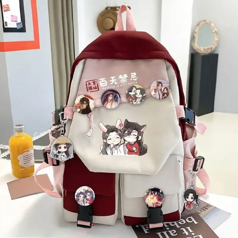 Tian Guan Ci Fu Student School Bag Backpack Cosplay Heaven Official’s Blessing Xie Lian Hua Cheng Bookbag Laptop Travel Rucksack