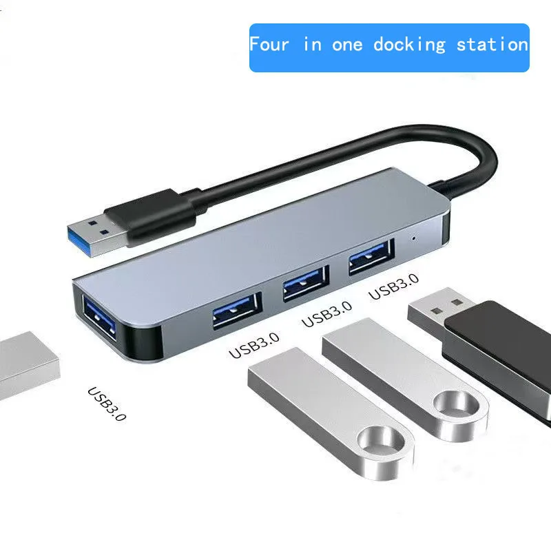 

Four In One Docking Station USB 3.0 Splitter Hub Suitable For Hua-wei Apple Laptops With One To Four Hub