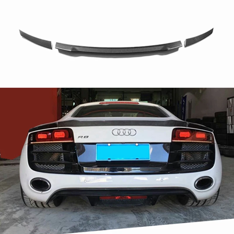 

FOR Audi R8 Three-stage Carbon Fiber Tail Wing and Fixed Wind Wing. Spoiler on Rear the Car 2007-2015