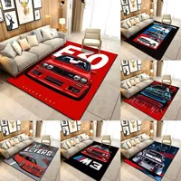 Classic Car Design Area Rug Vintage Style Carpet for Living Room and Bedroom Non-Slip Creative Floor Mat Home Decor Washable
