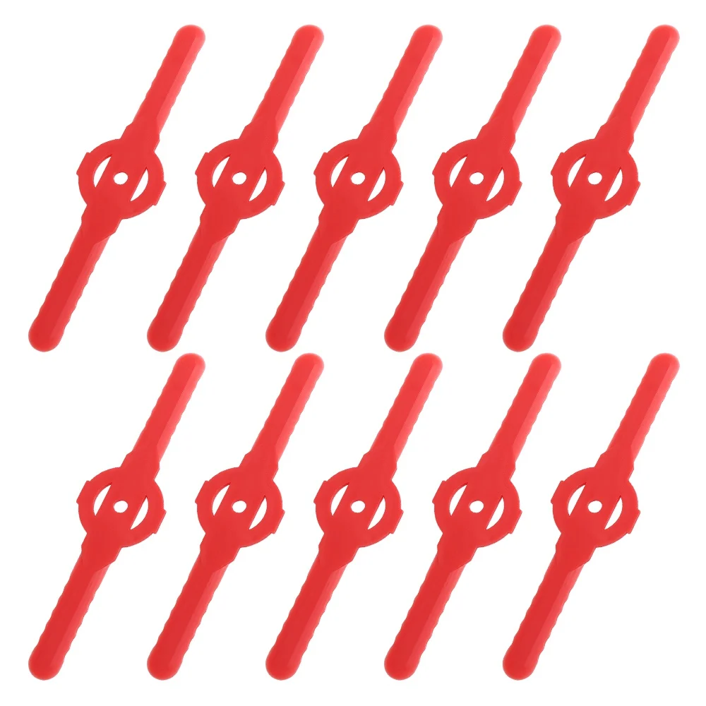 10 Uds. Accesorios para cortadora de césped, cortadora de césped, cuchilla de repuesto, cuchilla cortadora de césped de plástico, plegable automáticamente para césped