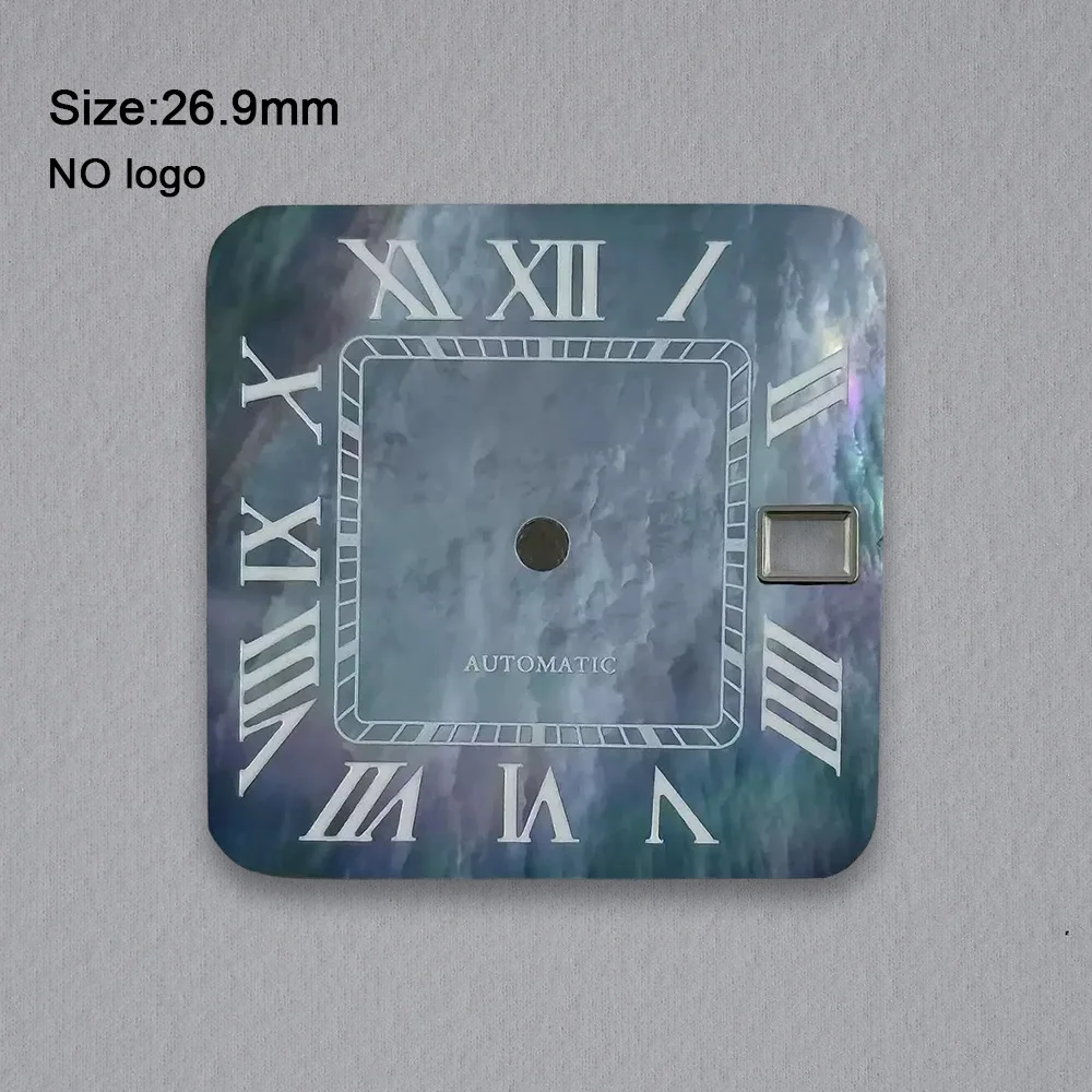 26.9mm No Logo Pearl Square Blank Dial For NH35 Movement Custom Logo Watch Dials Hands Accessories Repair Tools