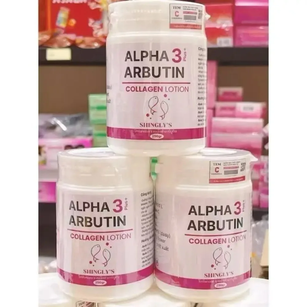 لوشن الجسم ألفا 3 بلس أربوتين كولاجين 200 جرام - مرطب تفتيح البشرة التايلاندي لبشرة مشرقة وتوحيد لون البشرة