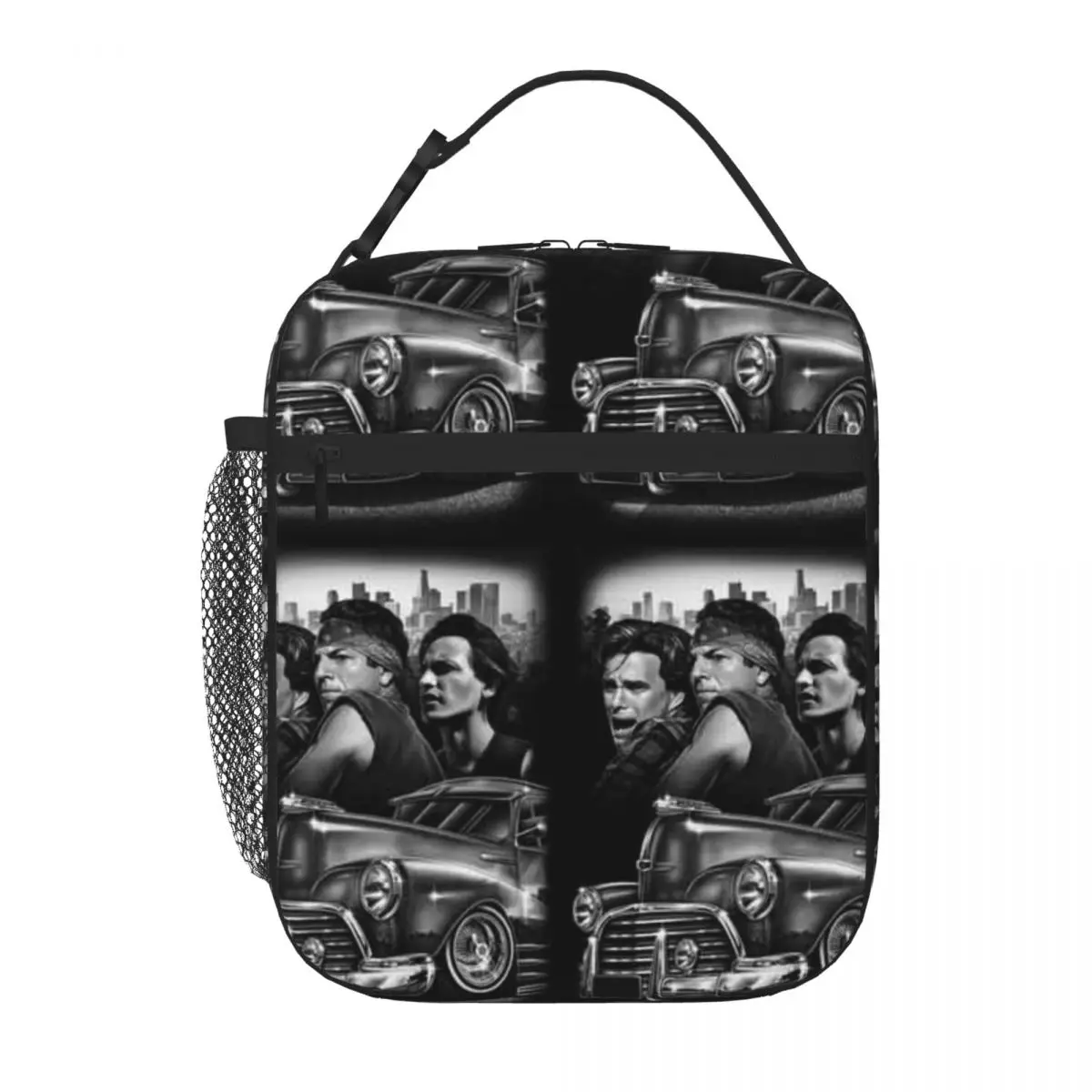 Bestselling 3 Vatos Locos Stylish Outline Neoprene Lunch Bag Mountain Trip Thermal Food Carrier