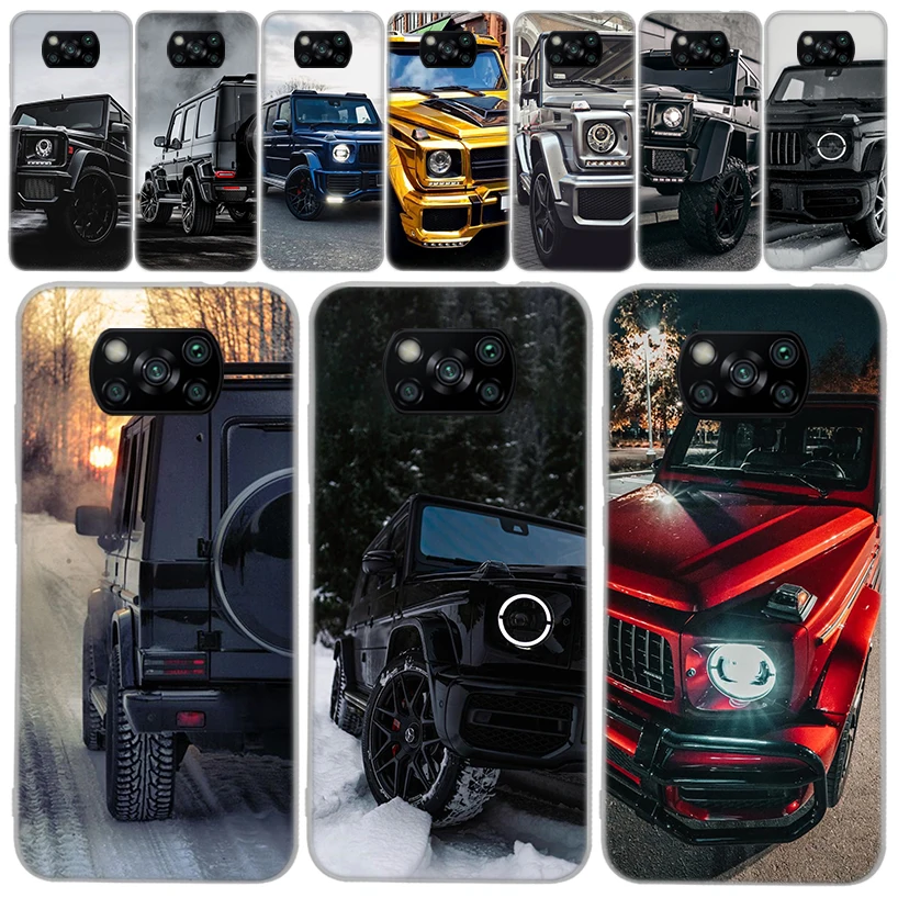 Black Sport Cars Male Men G63 Soft Phone Case for Xiaomi Mi 12T 11T 10T 9T Pro 12X 11i 13 12 11 10 9 8 Lite 5X 6X CC9 Housing Ph