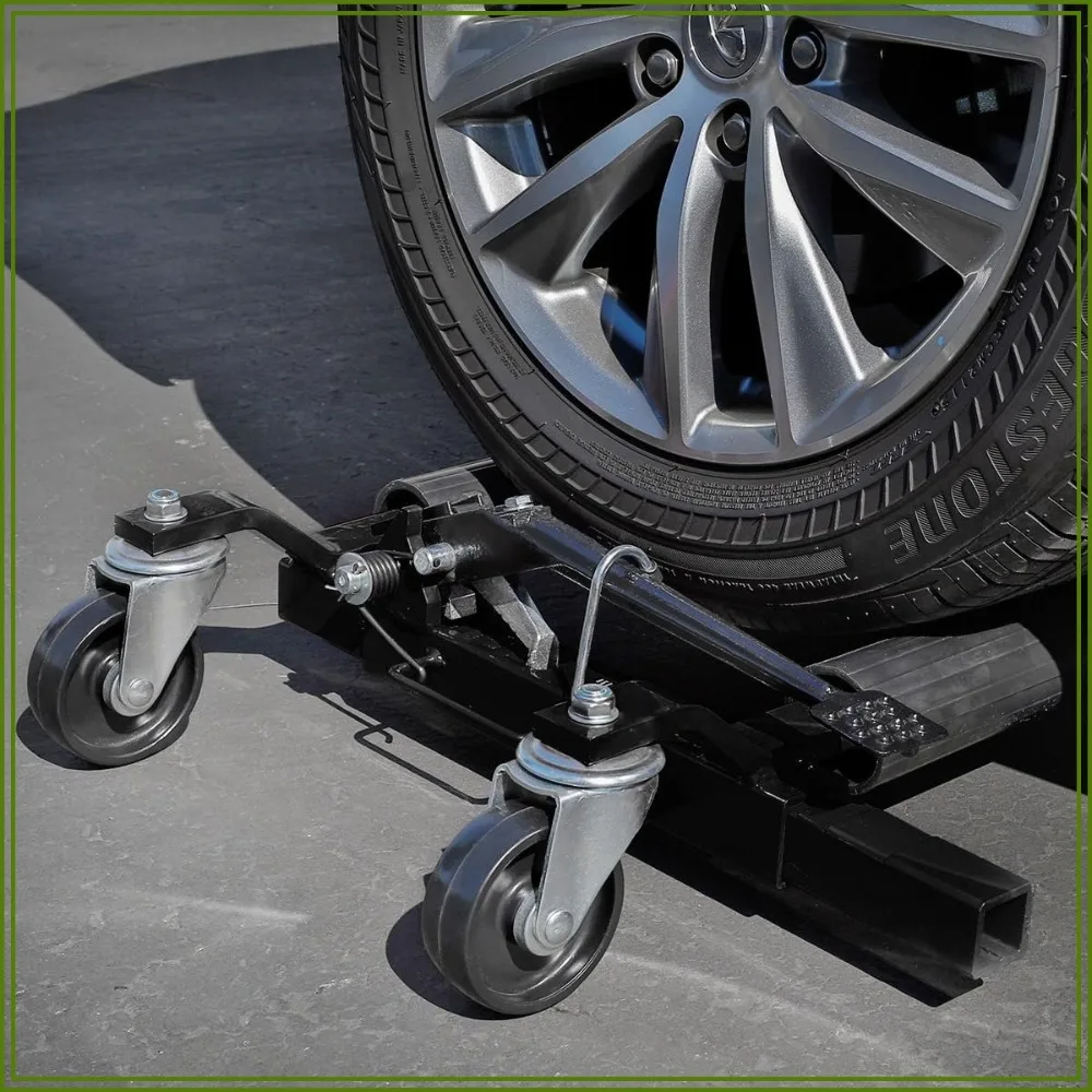 

2-Piece Ratchet Wheel Dolly Set for Cars & Light Vans, 1250 lbs Capacity, Universal Wheels