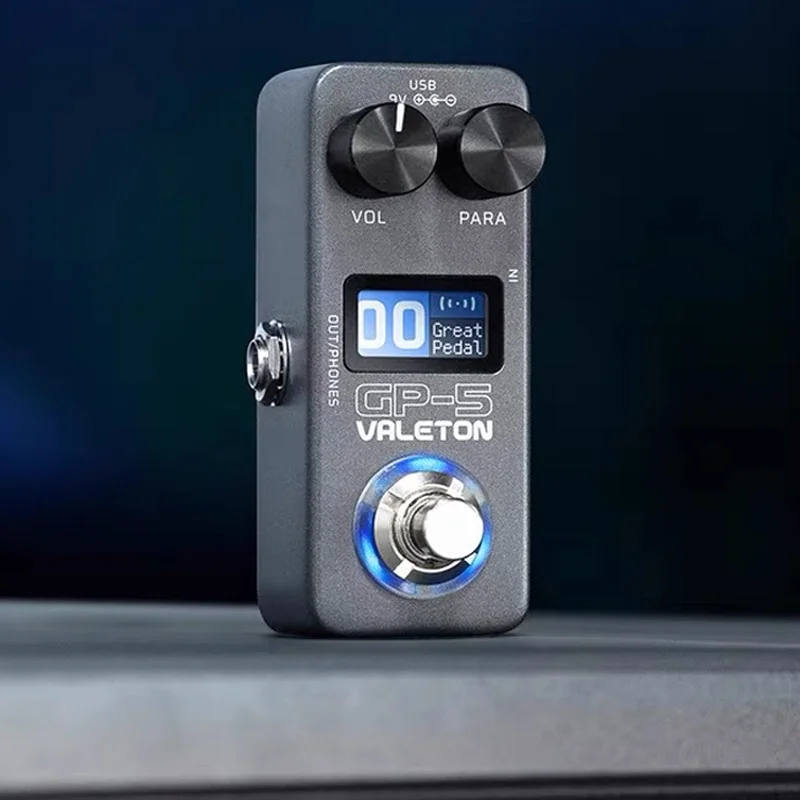 Valeton GP-5 جهاز تأثير متكامل للجيتار الكهربائي، بطاقة صوت محمولة ذكية، محمل Nam & Ir يدعم تحميل الطرف الثالث