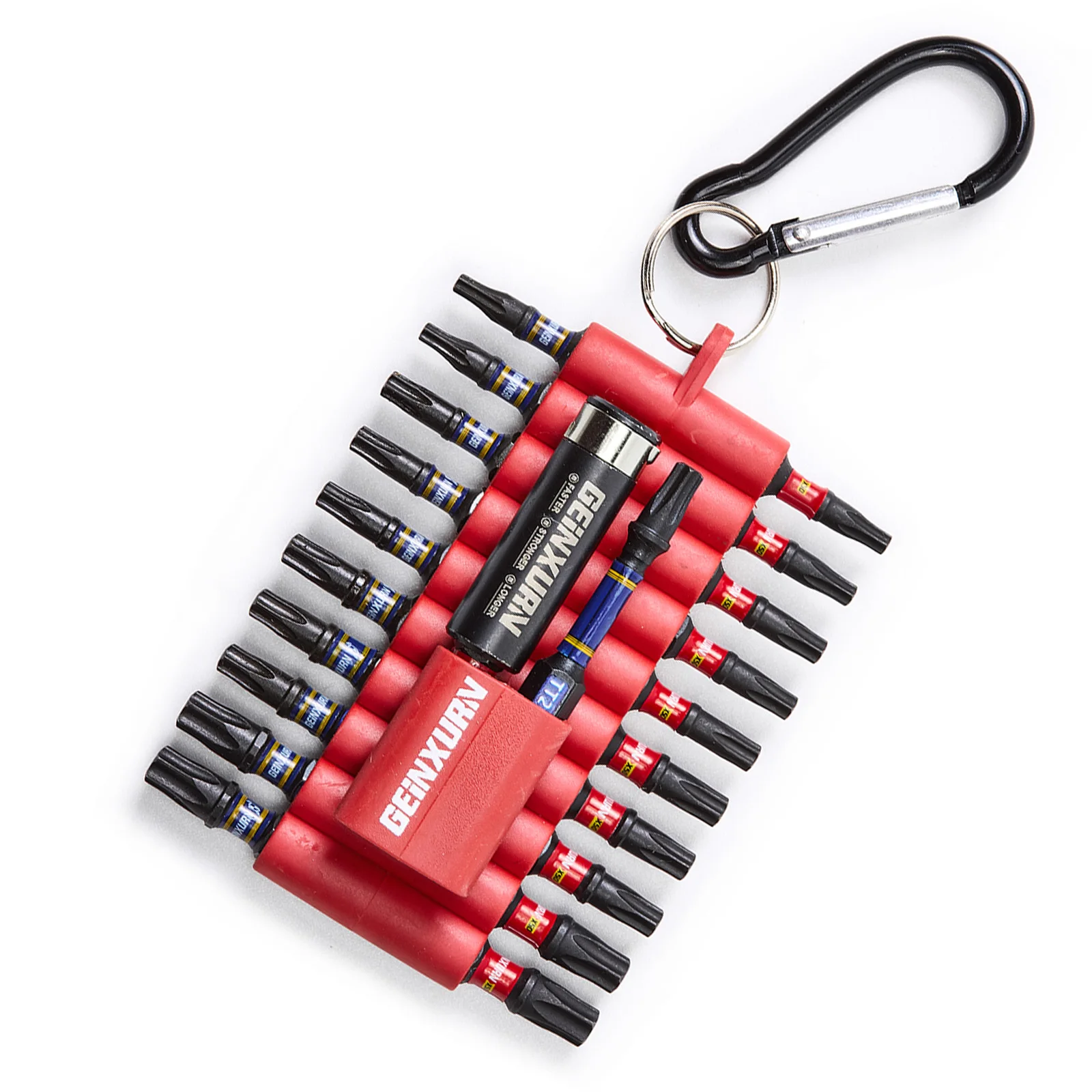 

Geinxurn 22 шт. 1 "/2" Torx и Security Torx Магнитная стальная многокрестовая отвертка S2 и 1 держатель бит с рукавом-органайзером
