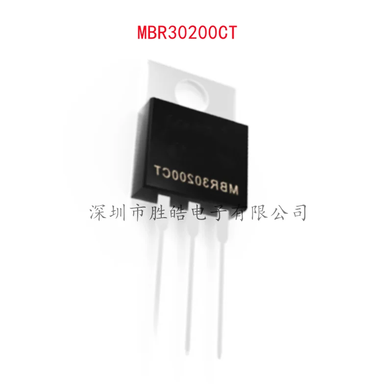 (10PCS)  NEW MBR30200CT   MBR30200  B30200G   30A200V   Schottky Rectifier Diode  Straight TO-220  Integrated Circuit