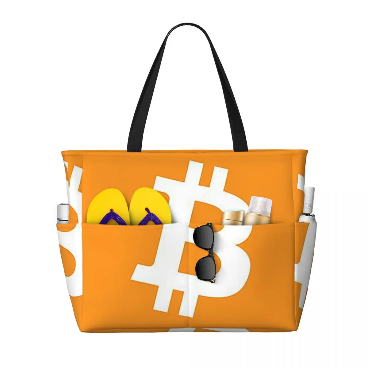 

Bitcoin CPU Miner BTC Blockchain Cryptocurrency Beach Tote Bag Sport Gym Yoga Duffle Large Tote Bag Women Travel Bag Fitness bag