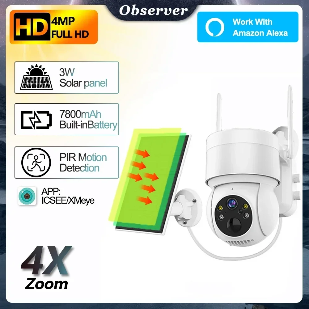 4MP Solar Camera Wi…