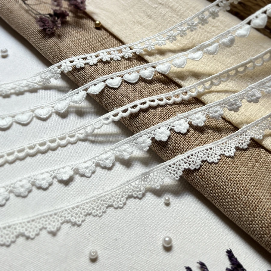 

Embroidery Cotton Lace Ribbon, Handmade DIY Material, Garment Needlework, Sewing Accessories, Clothing Fabric,1.4cm,19Yards,544