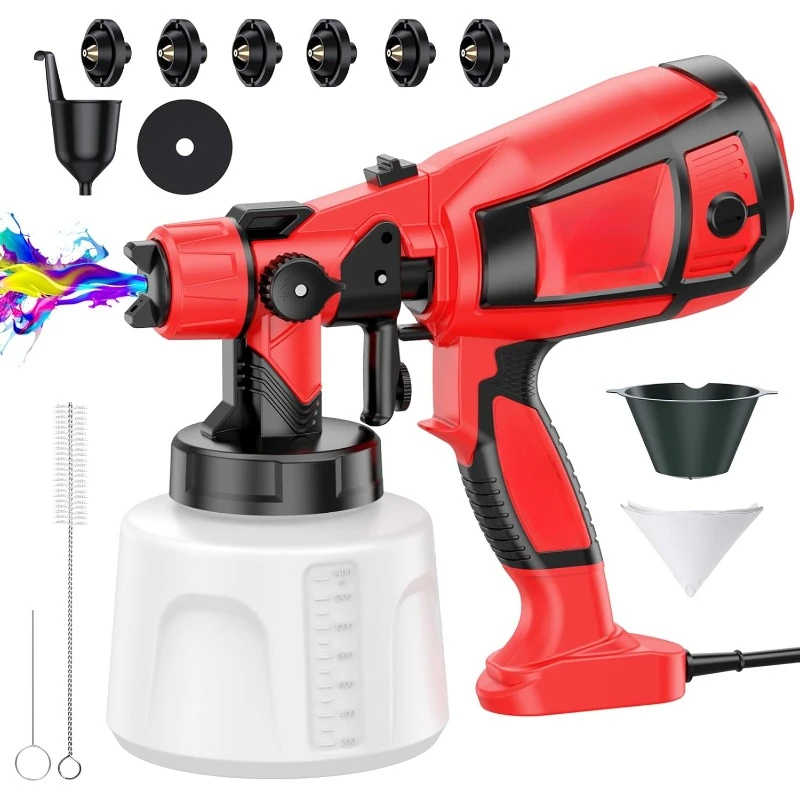 home.Paint Sprayer, 850W HVLP Electric Spray Paint Gun Cabinets, Furniture,Fence, Walls Etc.