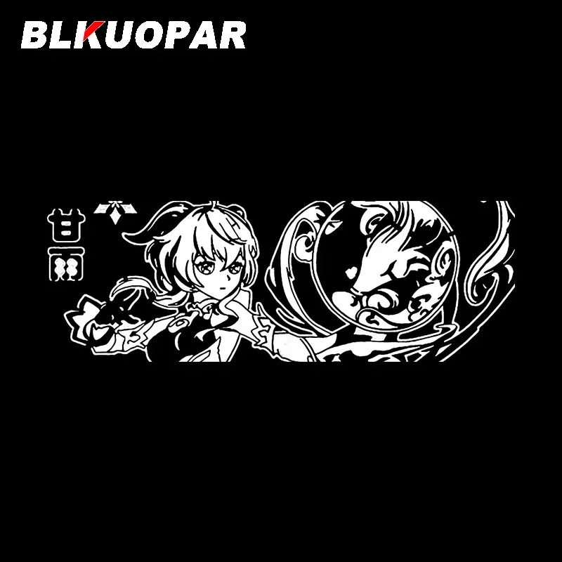 BLKUOPAR For Genshin Impact Ganyu Car Stickers Car Door Protector Creative Die-cut Decal Air Conditioner Waterproof Vinyl Decor