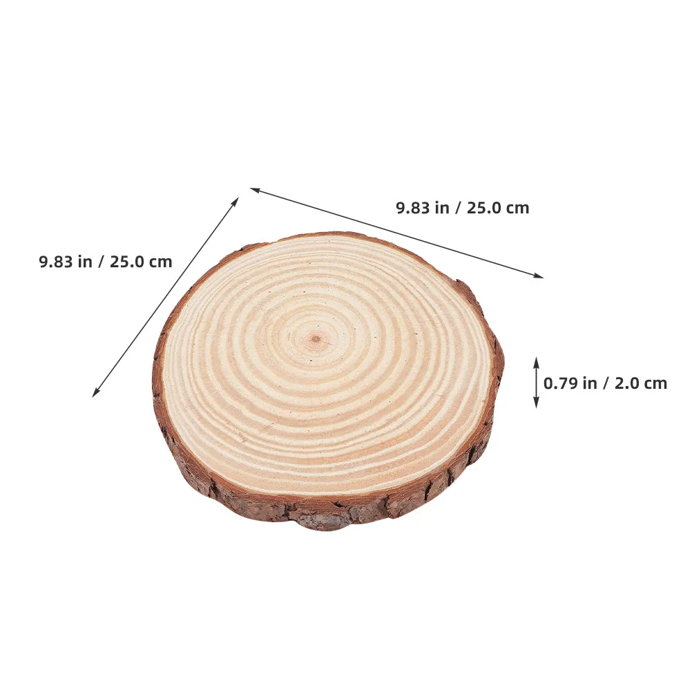 2Pcs Round Wood Stepping Stones Garden Paver for Outdoor Walkway Patio Lawn Decor Natural Wood Texture Garden Decor Piece