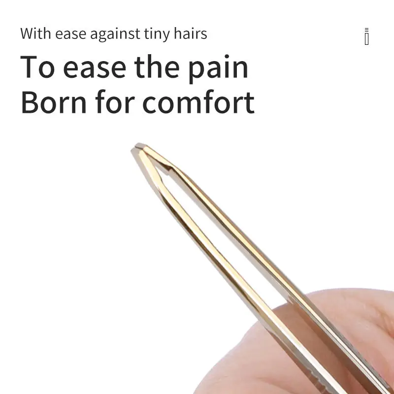 고품질 메이크업 도구 핀셋 눈썹 족집게 스테인리스 슬랜트 팁 눈썹 정리 클립 얼굴 털 제거용