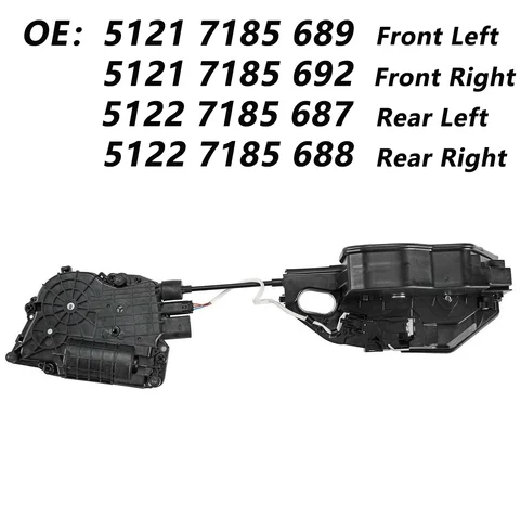 BMW 5 시리즈 F18 F11 F10 7 시리즈 F01 F02용 도어 잠금 액추에이터 소프트 클로즈 시스템 51217185689 51217185692 51227185687