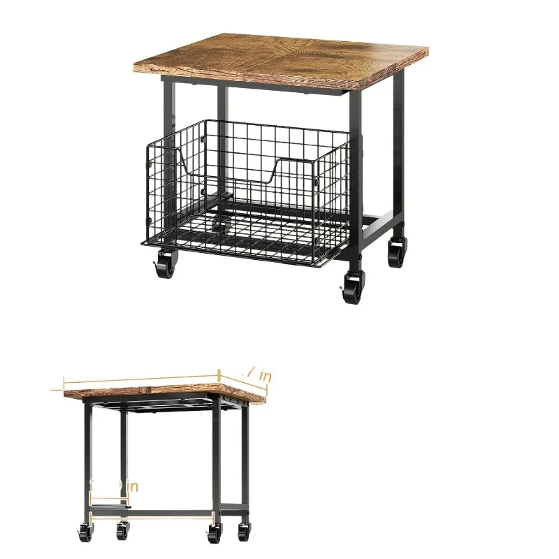 

Mini refrigerator rack with storage, refrigerator cabinet with wheels, beverage refrigerator table, maximum load-bearing 136kg