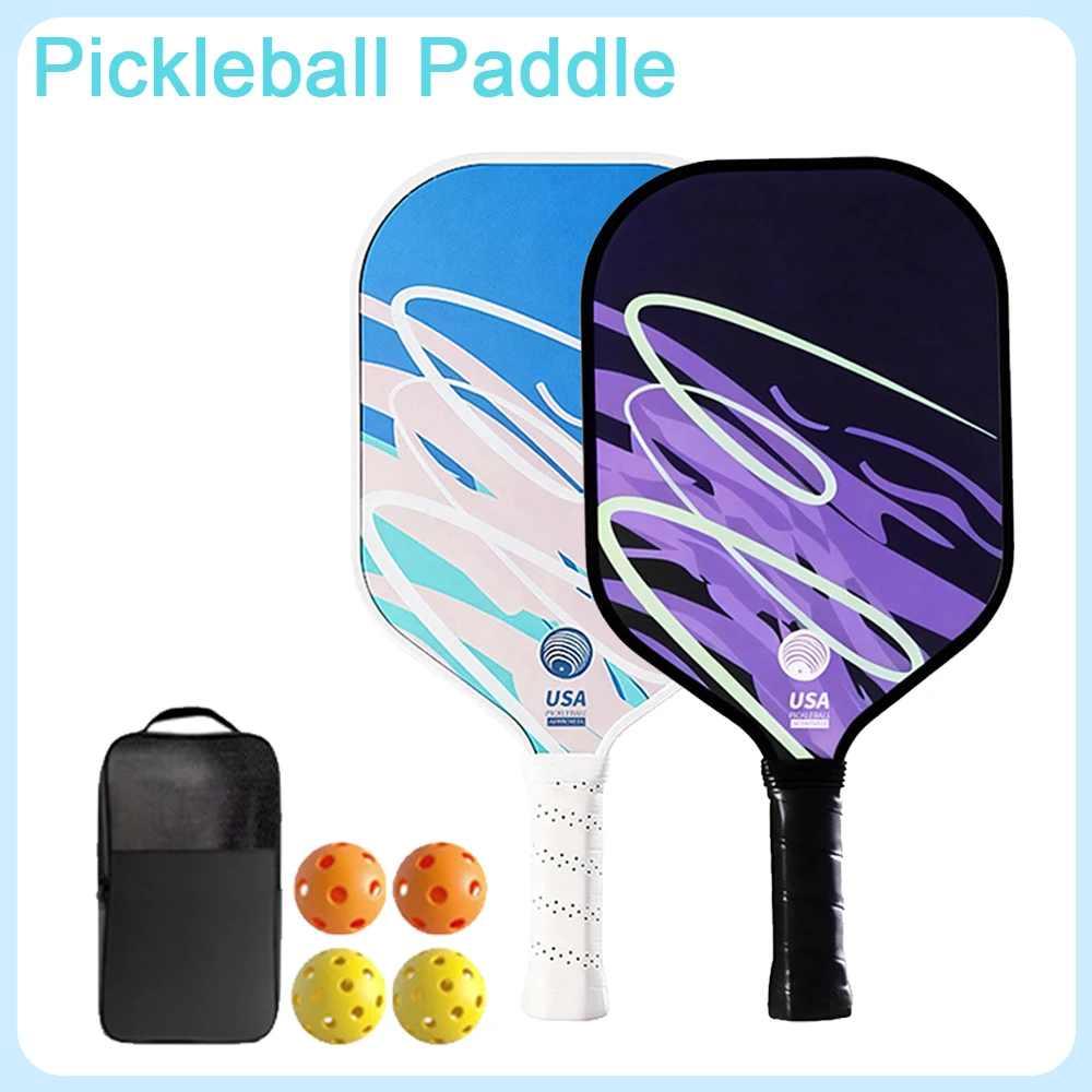 Professional Fiberglass Pickleball Paddle Ultra Light Durable Non-slip Surface Pickleball Racket for Beginner & Amateur Training
