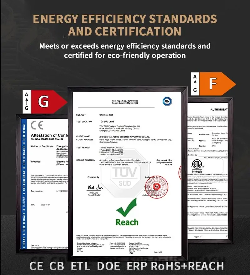 Josoo Custom Digital Euro Cave Wine Vinoteca Fridge Mini Winecooler Wine Cellar Dual Zone