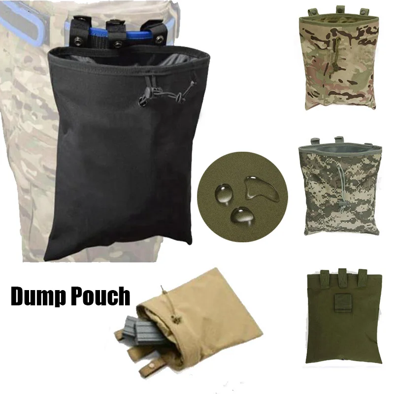 Molle Drop Pouch Magazine Dump Pouch Adjustable Tactical Ammo Pouch Utility Holster Recovery Bag Pack with Closing Cord