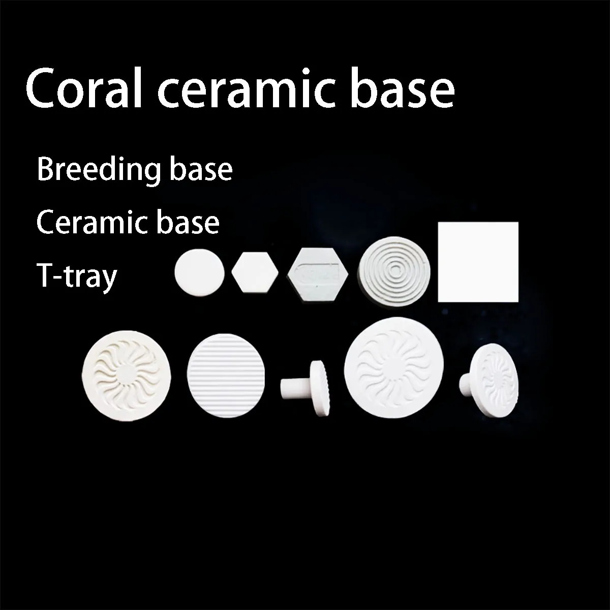 10pcs Ceramic Coralline Coral Frag Plugs Base T-shaped Tray SPS Seawater Coral Frag Plate Base Aquarium Plant Decorations