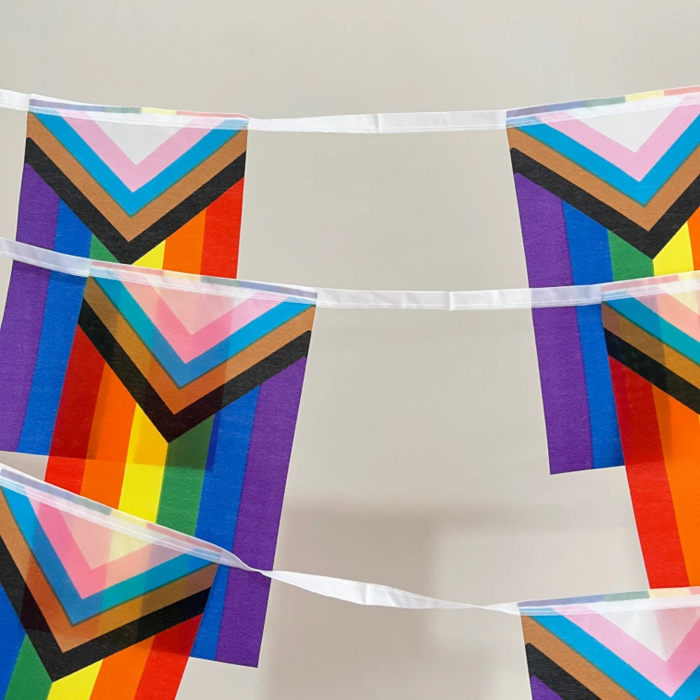 CZYRainbow string Flags 14x21cm 20 pz/set Rainbow Peace Flags Banner Pride bandiera LGBT bandiere arcobaleno lesbiche