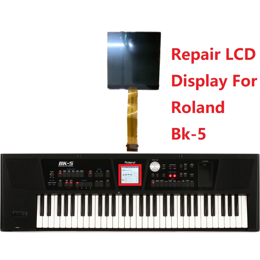 

Original LCD Matrix For Roland Bk-5 BK5 Display Screen Repair （No backlight）