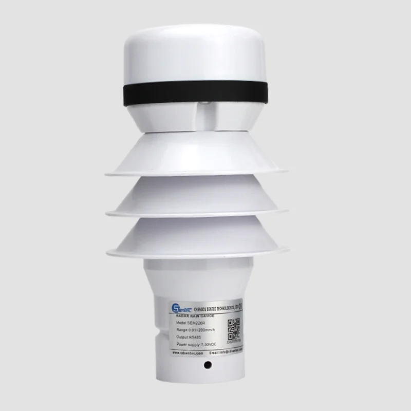 SEMR226 RS485 Radar Precipitation Rainfall Snow Hail Detector Rain Sensor Weather Stations for Environmental Monitoring