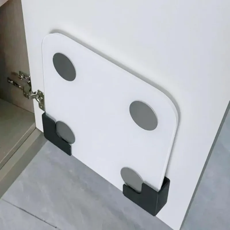 Wandmontierte Waagen-Aufbewahrungshalterung Ohne Bohren Selbstklebender Badezimmer-Organizer Langlebiger Kunststoff-Waagenhalter für Heimfitness – Detail 4