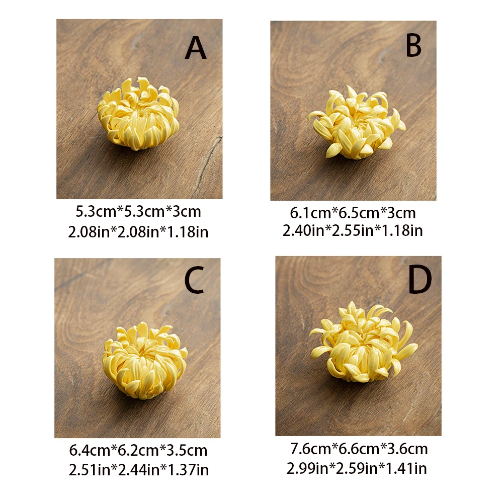 Handmade yellow chrysanthemum fragrance stick holder, Chinese tea ceremony creative decoration small fragrance seat board