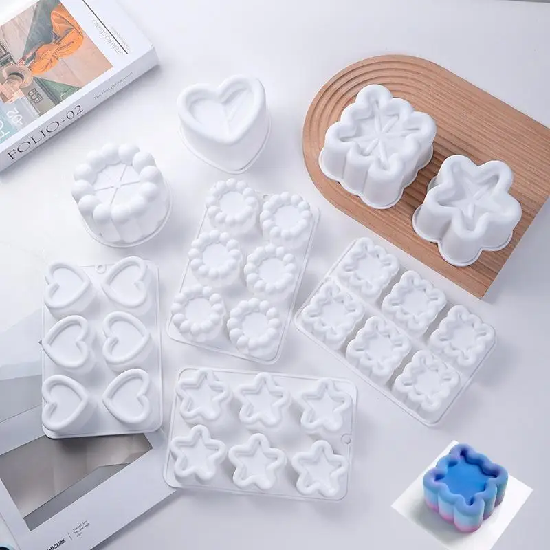 Flower-shaped and Star-shaped Silicone Cake Molds French Mousse Cake Molds Home Baking Tools Kitchen Styling and Baking Supplie
