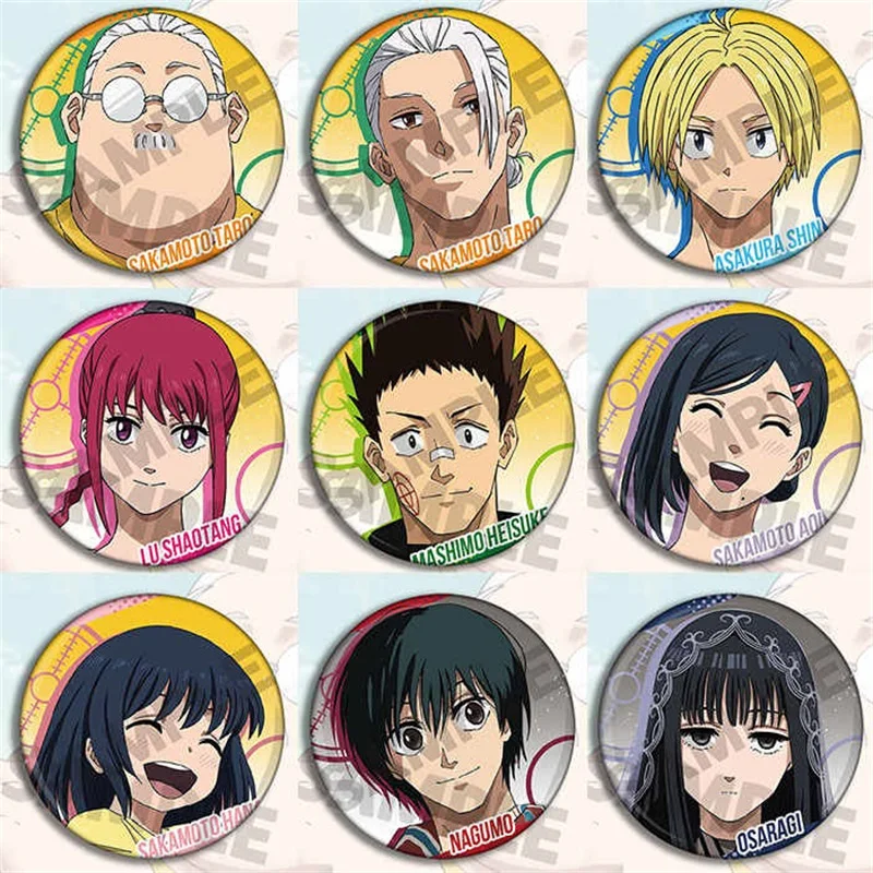 

Аниме SAKAMOTO DAYS Pins Sakamoto Taro Asakura Shin Shaotang Ru Значок Косплей Мультфильм Itabag Кнопка кровати Брошь ОЧОК Рождественский подарок