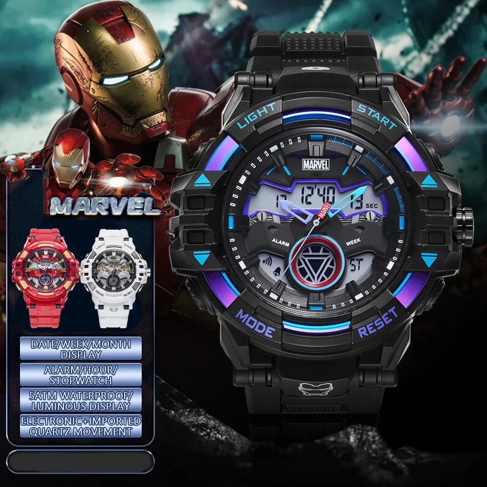 Marvel Multifunctional Chrono Digital Watches Mens Alarm Clock Sport Wristwatch Waterproof Electronic Clock Reloj Hombre