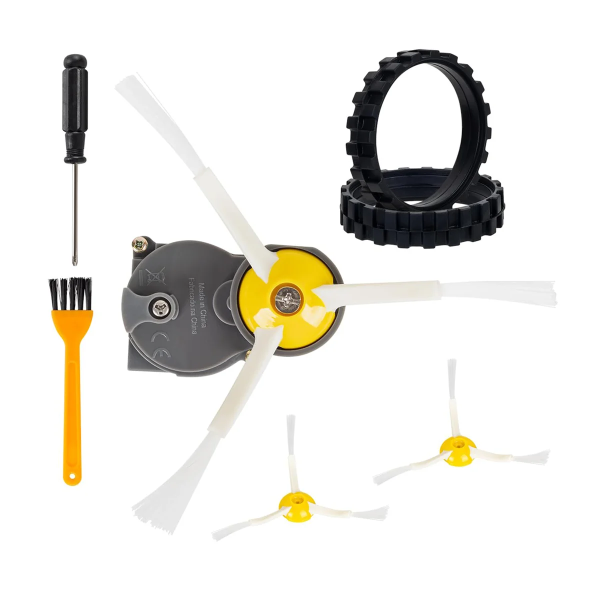 Reemplazo de ruedas de neumáticos y módulo de Motor de Cepillo Lateral A20M Compatible con 500 600 700 800 900 I7 E6 E5