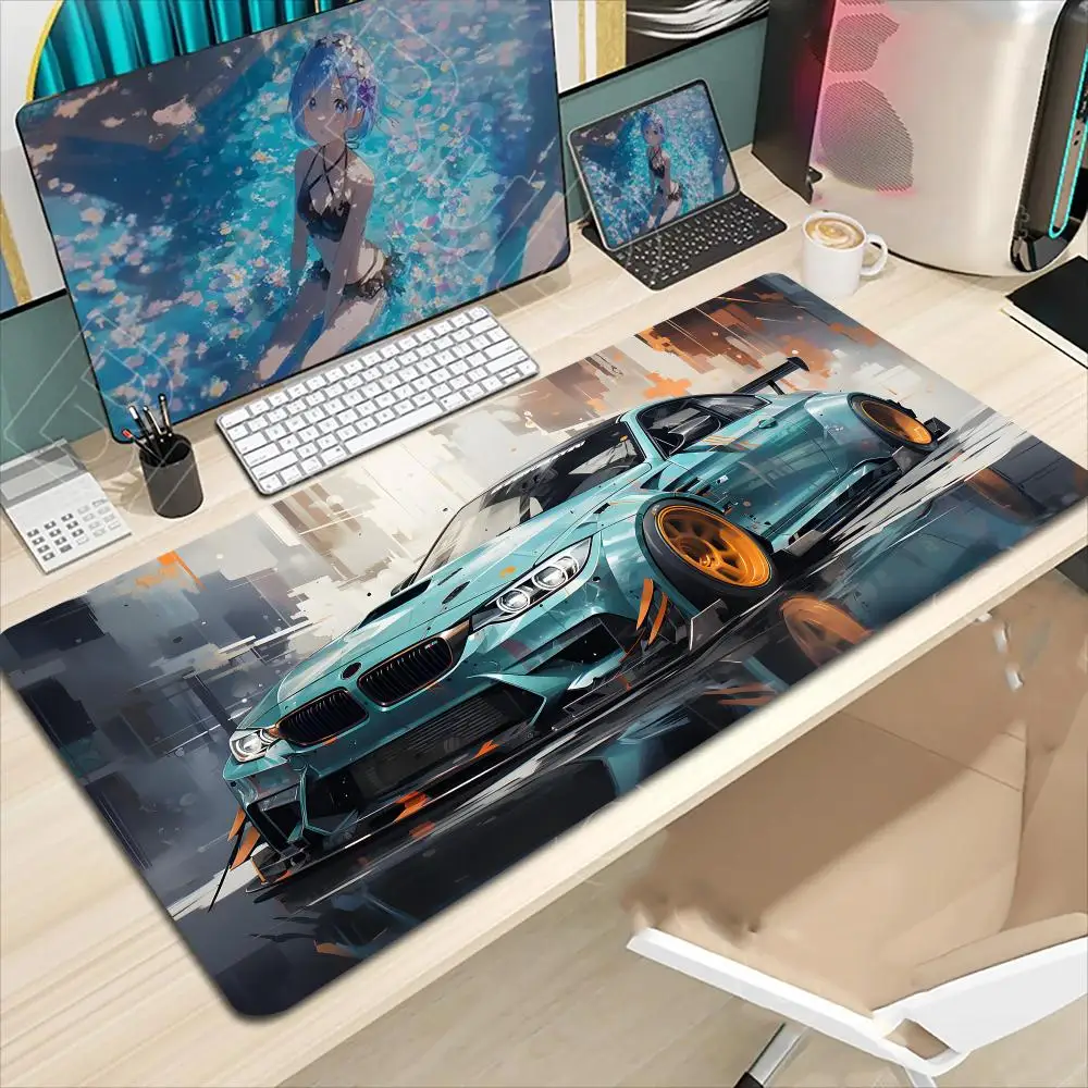 

Cool cars Large gaming mousepad durable extended table pad office keyboard mat non-slip rubber base 1000x500 computer mouse pads