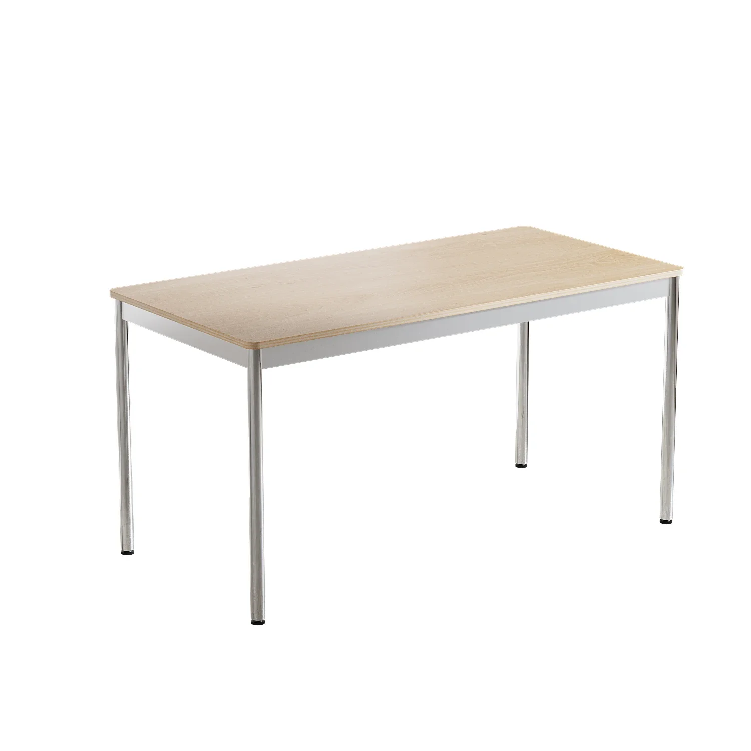 Rectangle dining table Imported birch multi-layer plate Stainless steel dining table Desk desk