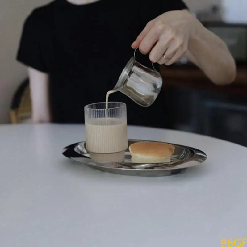 96GF 4PCS Convenient Coffee Pots Milk Frothing Cup Stainless Steel Milk Frothing Jug