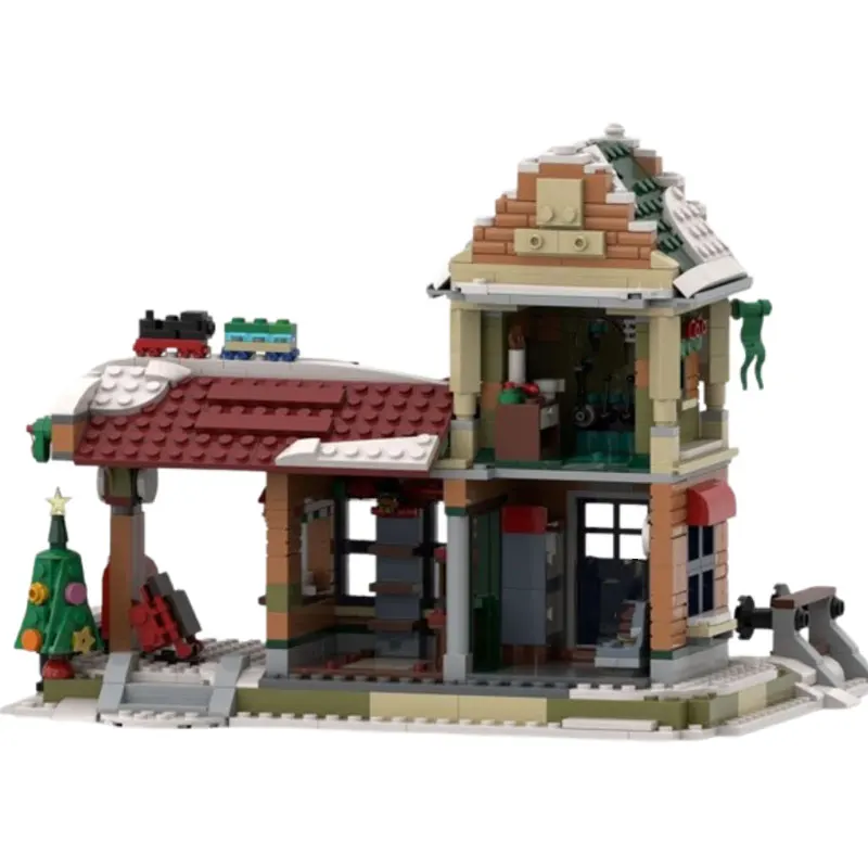 

Spot MOC-1222pcs Modern Architecture Small Particle Assembly Building Blocks Puzzle Toy Model Gift Set Ornament